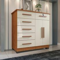 Cômoda 2 Porta 6 Gavetas Montagem Interna Flex Milão IMOP Móveis - Cinamomo Off White Cômoda 2 Porta 6 Gavetas Montagem Interna Flex Milão IMOP Móveis - Cinamomo Off White
