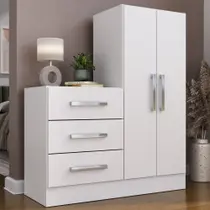 Cômoda 2 Portas 3 Gavetas Dunas