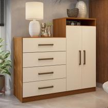 Cômoda 2 Portas 4 Gavetas Aurea Demóbile Amendola Touch/Off White