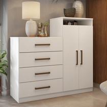 Cômoda 2 Portas 4 Gavetas Aurea Demóbile Branco Cômoda 2 Portas 4 Gavetas Aurea Demóbile Branco