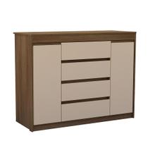 Cômoda 2 Portas 4 Gavetas Com Sapateira 123cm Uni Luciane Móveis Cômoda 2 Portas 4 Gavetas Com Sapateira 123cm Uni Luciane Móveis