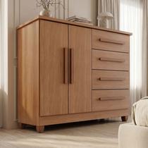 Cômoda 2 Portas 4 Gavetas com Sapateira Titan Cômoda 2 Portas 4 Gavetas com Sapateira Titan