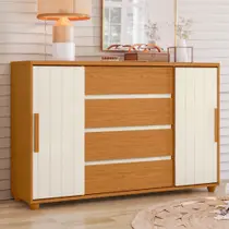Cômoda 2 Portas 4 Gavetas Flex Evidenza Albatroz