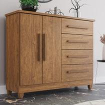 Cômoda 2 Portas 4 Gavetas Madri Plus Com Sapateira - Tudo De Móveis Cinamomo