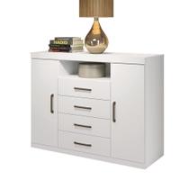 Cômoda 2 Portas 4 Gavetas Master Branco - Santos Andirá Cômoda 2 Portas 4 Gavetas Master Branco - Santos Andirá