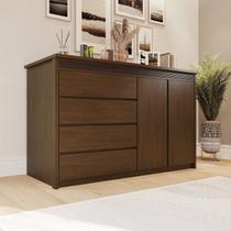 Cômoda 2 Portas 4 Gavetas Mdf Polidoro Cômoda 2 Portas 4 Gavetas Mdf Polidoro