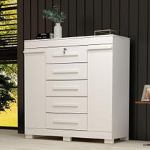Cômoda 2 Portas 5 Gavetas 100% MDF 120cm Coleus Espresso Móveis Branco Cômoda 2 Portas 5 Gavetas 100% MDF 120cm Coleus Espresso Móveis Branco