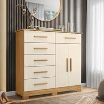 Cômoda 2 Portas 6 Gavetas Xangai Cômoda 2 Portas 6 Gavetas Xangai