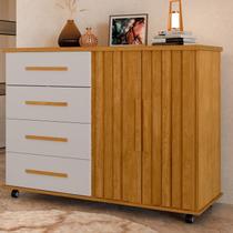 Cômoda 2 Portas e 4 Gavetas Ripado Lady