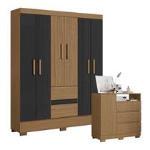 Cômoda 2014143 Atacama e Guarda Roupa Casal Coimbra 2005138 Atacama Grafite - Aramóveis Cômoda 2014143 Atacama e Guarda Roupa Casal Coimbra 2005138 Atacama Grafite - Aramóveis