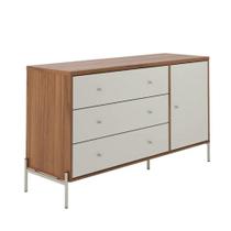 Cômoda 3 Gavetas 1 Porta Jasper Off White e Canella 138cm