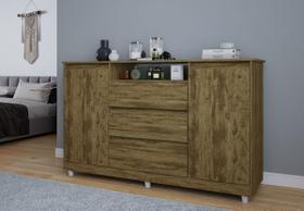 Cômoda 3 Gavetas 2 Portas com Sapateira Vênus Primus Amendoa