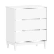 Cômoda 3 Gavetas 75 cm em MDF Branco Fosco Quater Móveis