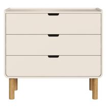 Comoda 3 Gavetas 90 cm Pes Madeira Maciça 28103 Artesano