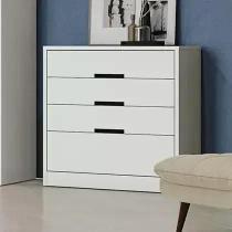 Cômoda 3 Gavetas e 1 Gavetão S824 Kappesberg - Branco Brilho