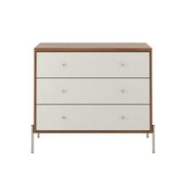 Cômoda 3 Gavetas Jasper Off White e Canella 94cm