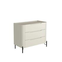 Cômoda 3 Gavetas L97 X A81,5cm MDF Luna/Preto