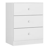 Cômoda 3 Gavetas Louise Branco 1133 AJL Móveis Cômoda 3 Gavetas Louise Branco 1133 AJL Móveis