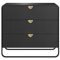 Comoda 3 Gavetas Organica 90 Cm 28068 Artesano Nero Preto