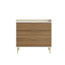 Cômoda 3 Gavetas Yves Off White e Freijo 90cm