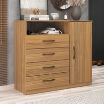 Cômoda 4 Gavetas 1 Porta Cm4142 Ipê - Decibal Cômoda 4 Gavetas 1 Porta Cm4142 Ipê - Decibal