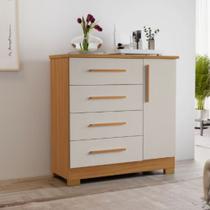 Cômoda 4 Gavetas 1 Porta com Pés NT 5185 Notável Móveis