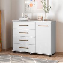 Cômoda 4 gavetas 1 Porta Flora Demóbile Cômoda 4 gavetas 1 Porta Flora Demóbile