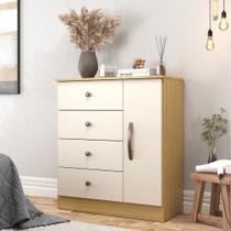 Cômoda 4 Gavetas 1 Porta Lisboa Móveis Sul