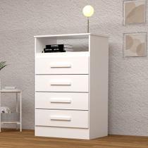 Cômoda 4 Gavetas 100% MDF Flex 57cm Jéssica Espresso Móveis