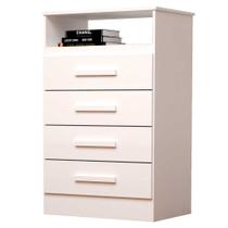 Comoda 4 gavetas 100% MDF Jéssica ACP Móveis Branco