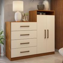 Cômoda 4 Gavetas 2 Portas 1 Nicho Aurea