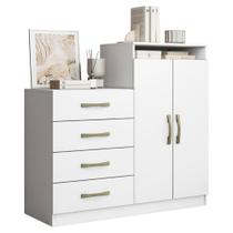 Comoda 4 Gavetas 2 Portas 115 cm Londres ARMoveis