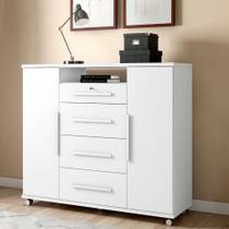 Cômoda 4 Gavetas 2 Portas Versátil Zanzini