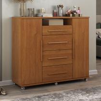 Cômoda 4 Gavetas 2 Portas Versátil Zanzini