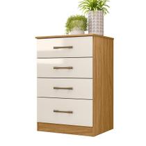 Comoda 4 Gavetas 61 Cm MS913 Moval Freijo Off White