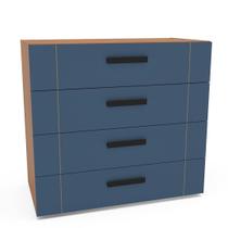 Cômoda 4 Gavetas 90cm Com Design Sofisticado E Acabamento Em Pintura Uv Em Mdp/mdf Politorno