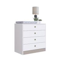Comoda 4 Gavetas Amore Branco