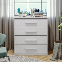 Cômoda 4 Gavetas Baião Branco