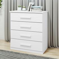 Cômoda 4 Gavetas Baião Branco