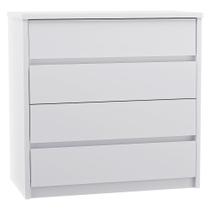 Cômoda 4 Gavetas Blank F04 Branco - Mpozenato Cômoda 4 Gavetas Blank F04 Branco - Mpozenato