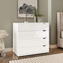 Cômoda 4 Gavetas Branca Porto Politorno Cômoda 4 Gavetas Branca Porto Politorno