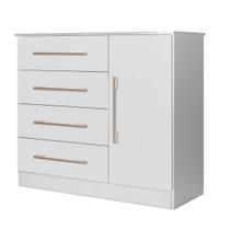 Comoda 4 Gavetas com Sapateira Branca - Malibu