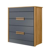 Cômoda 4 Gavetas Dhara Freijó Cinza 997031 Moval