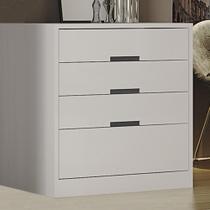 Cômoda 4 Gavetas Dormitório Gold S824 Branco Brilho - Kappesberg Cômoda 4 Gavetas Dormitório Gold S824 Branco Brilho - Kappesberg