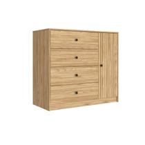 Cômoda 4 Gavetas e 1 Porta MDP Mel 100x45x90cm MB 1059 Movelbento Cômoda 4 Gavetas e 1 Porta MDP Mel 100x45x90cm MB 1059 Movelbento