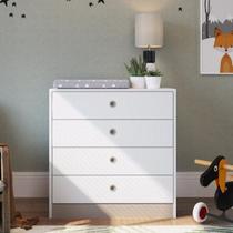 Cômoda 4 Gavetas Infantil/Juvenil Amore Meu Fofinho