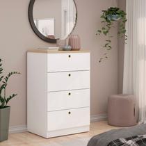 Cômoda 4 Gavetas Montagem Simplificada sem Uso de Ferramentas Cômoda 4 Gavetas Montagem Simplificada sem Uso de Ferramentas