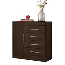 Cômoda 4 Gavetas Montevideu 4290 Ébano Touch Demóbile