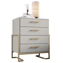 Comoda 4 Gavetas P1061 67 Cm Arenas Dourado Pp Milani Store Arenas Dourado