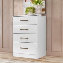 Comoda 4 Gavetas Paris MDP Moderno para Quarto Organizador Multiuso Comoda 4 Gavetas Paris MDP Moderno para Quarto Organizador Multiuso